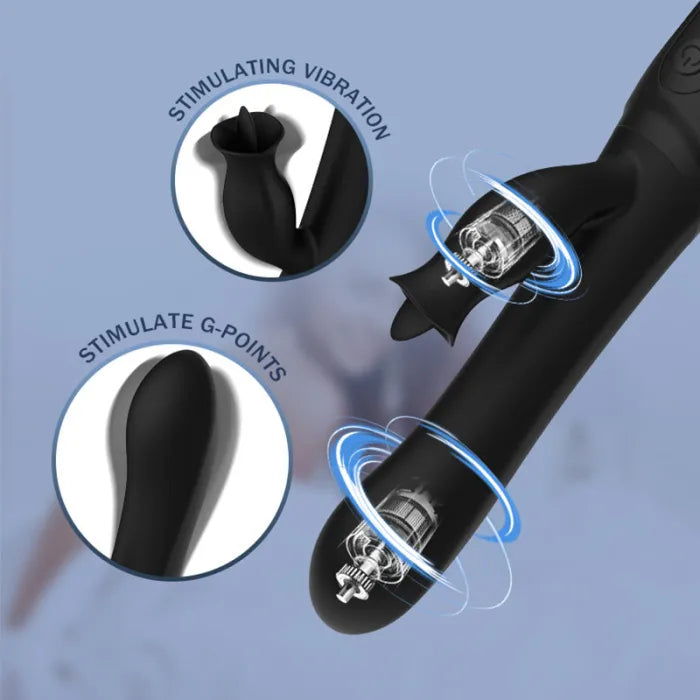 Stef - 12 Frequency G-Spot Tongue Licking Vibrator