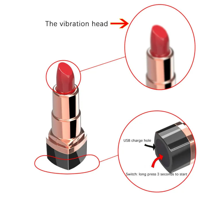 Mini Lipstick Vibrator 10 Speed Vibrating G-Spot Massager