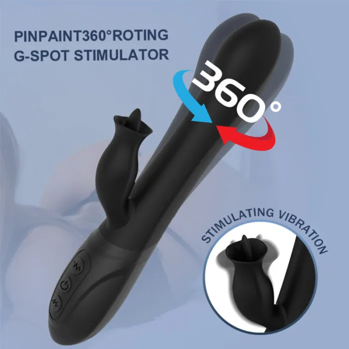 Stef - 12 Frequency G-Spot Tongue Licking Vibrator