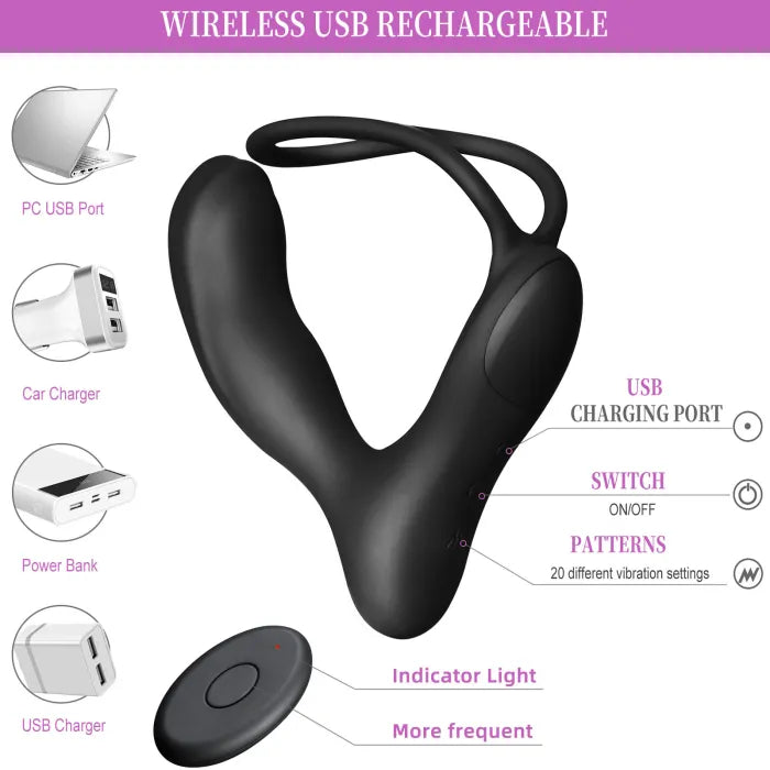 Mark 10 frequency male posterior vestibular anal plug