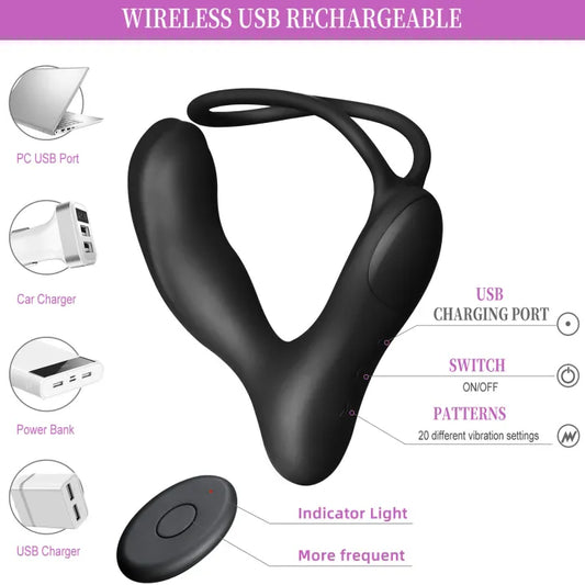 Mark 10 frequency male posterior vestibular anal plug